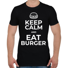PRINTFASHION EAT BURGER - Férfi póló - Fekete