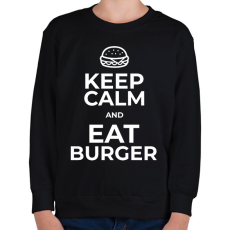PRINTFASHION EAT BURGER - Gyerek pulóver - Fekete
