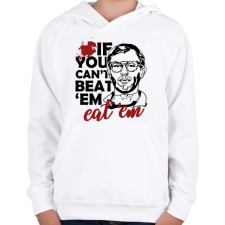 PRINTFASHION Eat 'em - Gyerek kapucnis pulóver - Fehér gyerek pulóver, kardigán