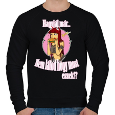 PRINTFASHION EAT - Férfi pulóver - Fekete férfi pulóver, kardigán