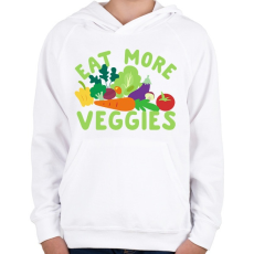 PRINTFASHION Eat healty  - Gyerek kapucnis pulóver - Fehér