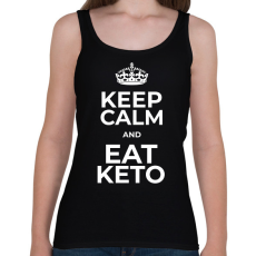 PRINTFASHION EAT KETO - Női atléta - Fekete