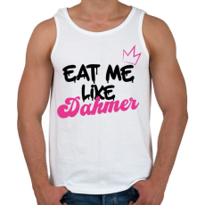 PRINTFASHION Eat me like Dahmer - Férfi atléta - Fehér