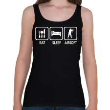 PRINTFASHION Eat Sleep Airsoft - Női atléta - Fekete női trikó