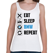 PRINTFASHION Eat Sleep Bmw - Női atléta - Fehér női trikó