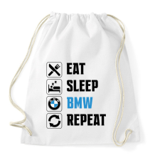 PRINTFASHION Eat Sleep Bmw - Sportzsák, Tornazsák - Fehér tornazsák