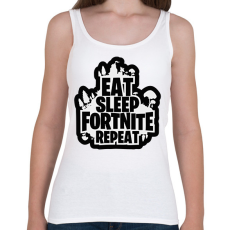 PRINTFASHION Eat Sleep Fortnite Repeat - Női atléta - Fehér
