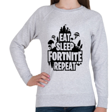 PRINTFASHION Eat Sleep Fortnite Repeat Style - Fekete - Női pulóver - Sport szürke női pulóver, kardigán