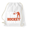 PRINTFASHION Eat Sleep Hockey Repeat - Sportzsák, Tornazsák - Fehér
