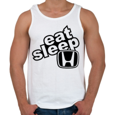 PRINTFASHION Eat Sleep Honda - Férfi atléta - Fehér