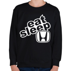 PRINTFASHION Eat Sleep Honda - Gyerek pulóver - Fekete