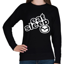 PRINTFASHION Eat Sleep Mazda - Női pulóver - Fekete női pulóver, kardigán