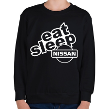 PRINTFASHION Eat Sleep Nissan - Gyerek pulóver - Fekete gyerek pulóver, kardigán