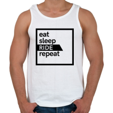 PRINTFASHION Eat sleep ride repeat  - Férfi atléta - Fehér atléta, trikó