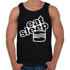 PRINTFASHION Eat Sleep Seat - Férfi atléta - Fekete