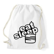 PRINTFASHION Eat Sleep Seat - Sportzsák, Tornazsák - Fehér tornazsák