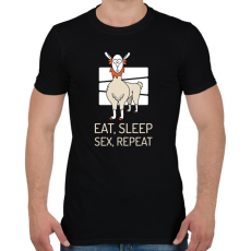 PRINTFASHION EAT SLEEP SEX REPEAT - Férfi póló - Fekete