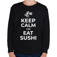 PRINTFASHION EAT SUSHI - Gyerek pulóver - Fekete gyerek pulóver, kardigán