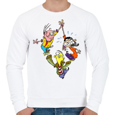 PRINTFASHION Ed Edd Eddy - Férfi pulóver - Fehér