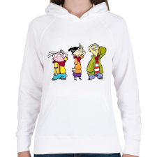 PRINTFASHION Ed Edd Edy - Női kapucnis pulóver - Fehér női pulóver, kardigán