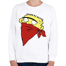 PRINTFASHION Ed Gangsta - Gyerek pulóver - Fehér gyerek pulóver, kardigán