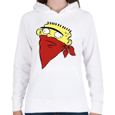 PRINTFASHION Ed Gangsta - Női kapucnis pulóver - Fehér