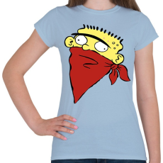 PRINTFASHION Ed Gangsta - Női póló - Világoskék