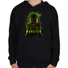 PRINTFASHION Ed Gein Monster - Gyerek kapucnis pulóver - Fekete gyerek pulóver, kardigán