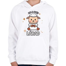 PRINTFASHION Edd a saját lábad - Gyerek kapucnis pulóver - Fehér gyerek pulóver, kardigán