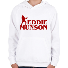 PRINTFASHION Eddie Munson - Gyerek kapucnis pulóver - Fehér