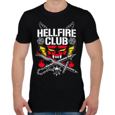 PRINTFASHION Eddie Munson Hellfire Club - Férfi póló - Fekete