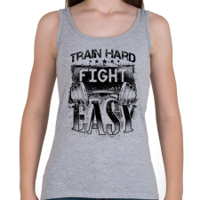 PRINTFASHION Eddz keményen, harcolj könnyedén! - Női atléta - Sport szürke női trikó