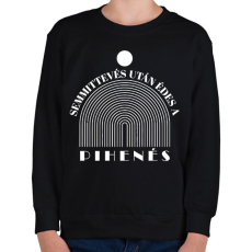 PRINTFASHION Édes a pihenés - Gyerek pulóver - Fekete