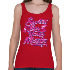 PRINTFASHION Édes ajkak - Női atléta - Cseresznyepiros