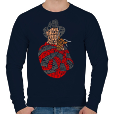 PRINTFASHION Édes álom - Férfi pulóver - Sötétkék