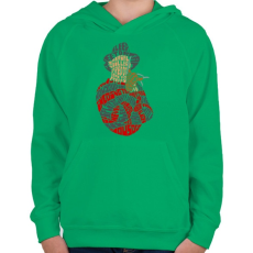 PRINTFASHION Édes álom - Gyerek kapucnis pulóver - Zöld