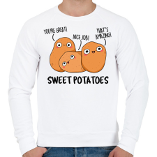 PRINTFASHION Édes burgonyák - Férfi pulóver - Fehér férfi pulóver, kardigán