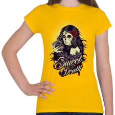 PRINTFASHION Édes halál - Női póló - Sárga női póló