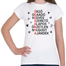 PRINTFASHION ÉDESANYA - Női póló - Fehér