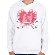 PRINTFASHION Édesanyámnak - Gyerek kapucnis pulóver - Fehér gyerek pulóver, kardigán