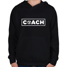 PRINTFASHION Edző - Gyerek kapucnis pulóver - Fekete gyerek pulóver, kardigán