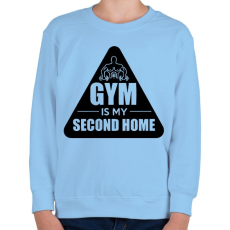 PRINTFASHION Edzőterem a második otthonom - Gyerek pulóver - Világoskék