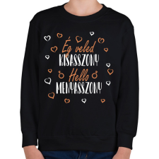 PRINTFASHION Ég veled Kisasszony (fehér) - Gyerek pulóver - Fekete gyerek pulóver, kardigán