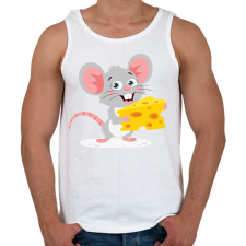 PRINTFASHION Egér - Férfi atléta - Fehér atléta, trikó