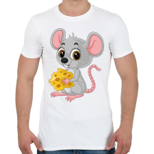 PRINTFASHION egér - Férfi póló - Fehér férfi póló