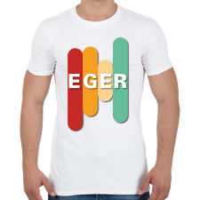 PRINTFASHION Eger - Színes - Férfi póló - Fehér férfi póló