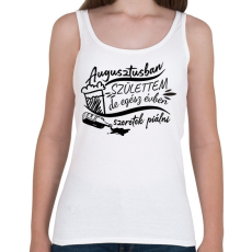 PRINTFASHION Egész évben szeretek piálni - Augusztus - Női atléta - Fehér