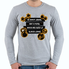 PRINTFASHION Egész jó alakod lenne - Férfi hosszú ujjú póló - Sport szürke