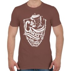 PRINTFASHION Egészségedre - Férfi póló - Mogyoróbarna