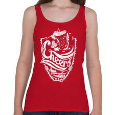 PRINTFASHION Egészségedre - Női atléta - Cseresznyepiros női trikó